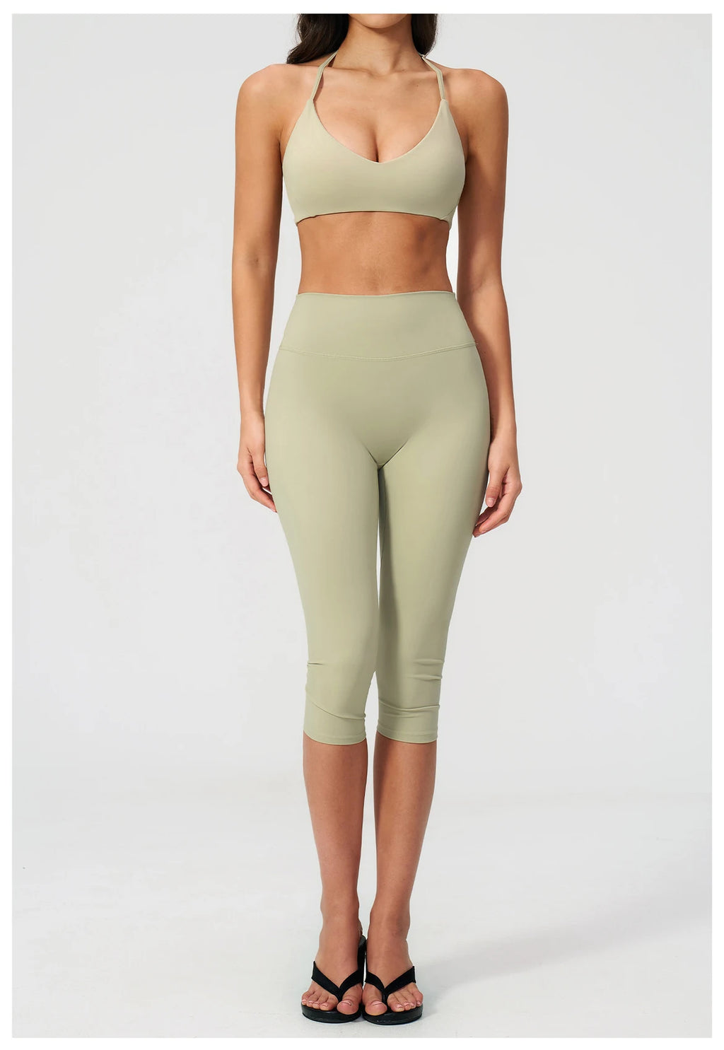 Yoga Set 2PCS Sports Set Short Sleeve Fitness Outfits Women Tracksuit Workout Clothes Running Capri Pants Gym Suit Athletic Wear