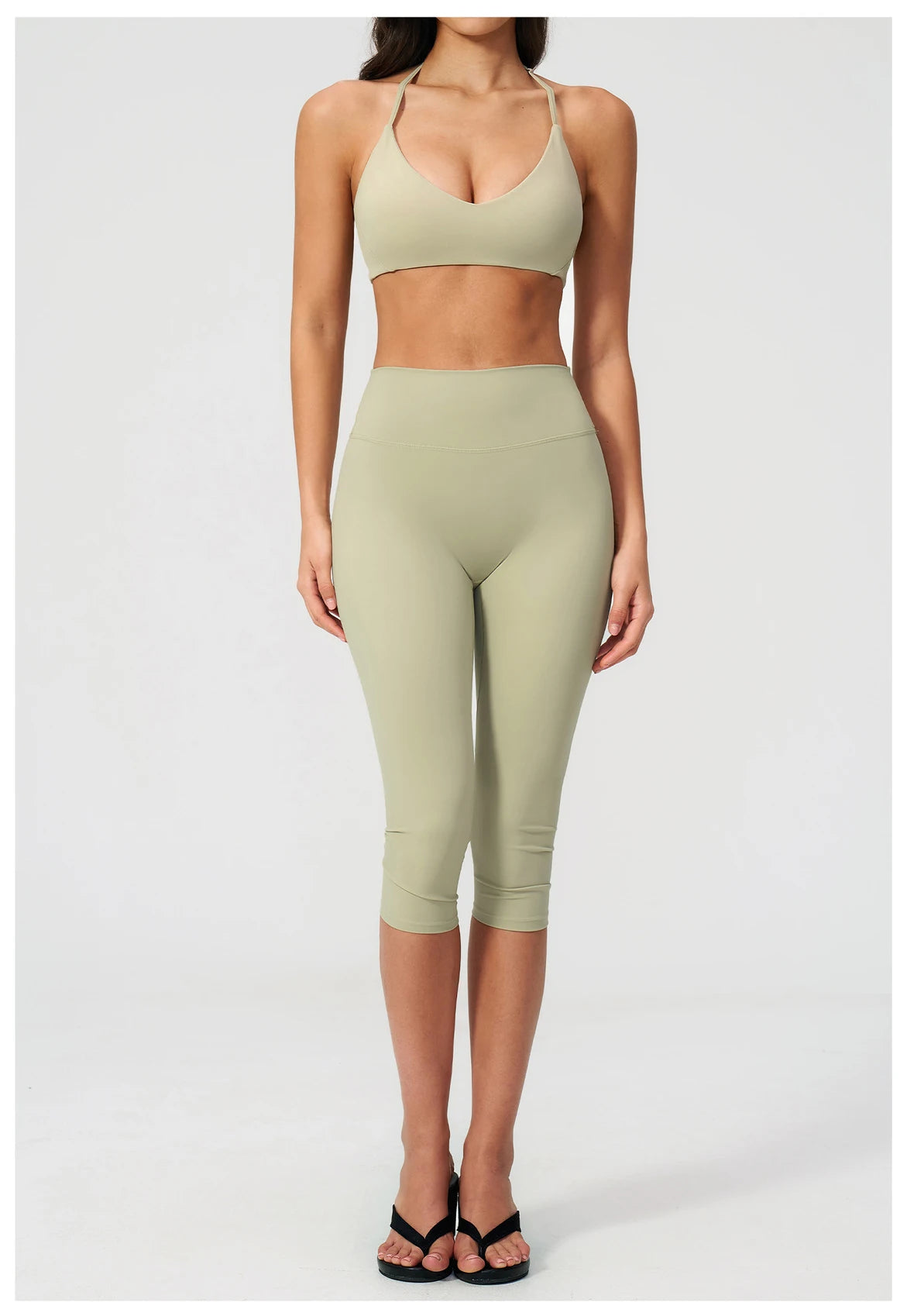 Yoga Set 2PCS Sports Set Short Sleeve Fitness Outfits Women Tracksuit Workout Clothes Running Capri Pants Gym Suit Athletic Wear