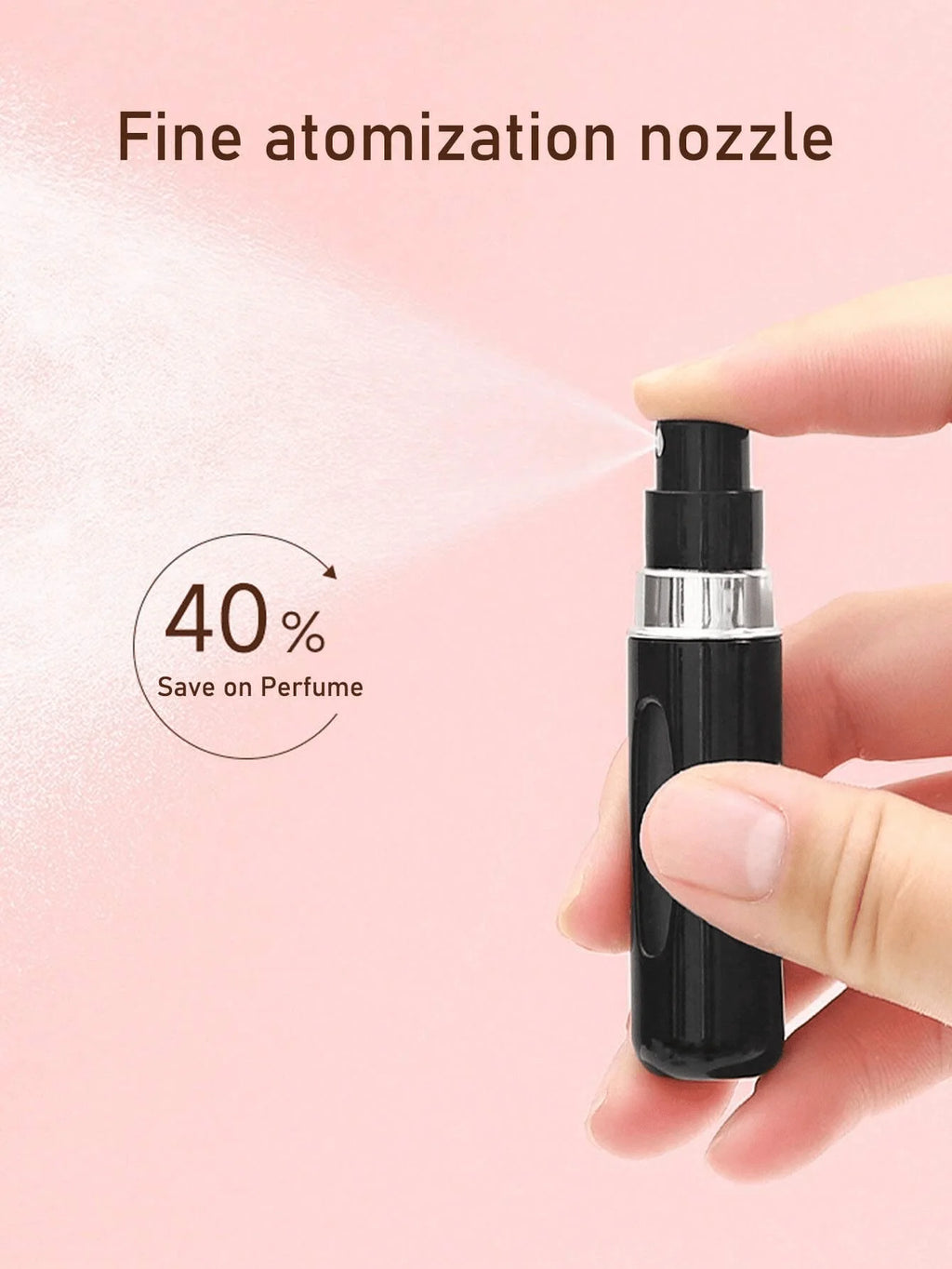 5Pcs Perfume Refillable Bottle Spray Bottling Dispenser Mini Portable Empty Liquid Container Travel Travel Essentials Travel Organizer For Beach Summer Vacation Back To School School Supplies Holiday Camping Holiday Essential