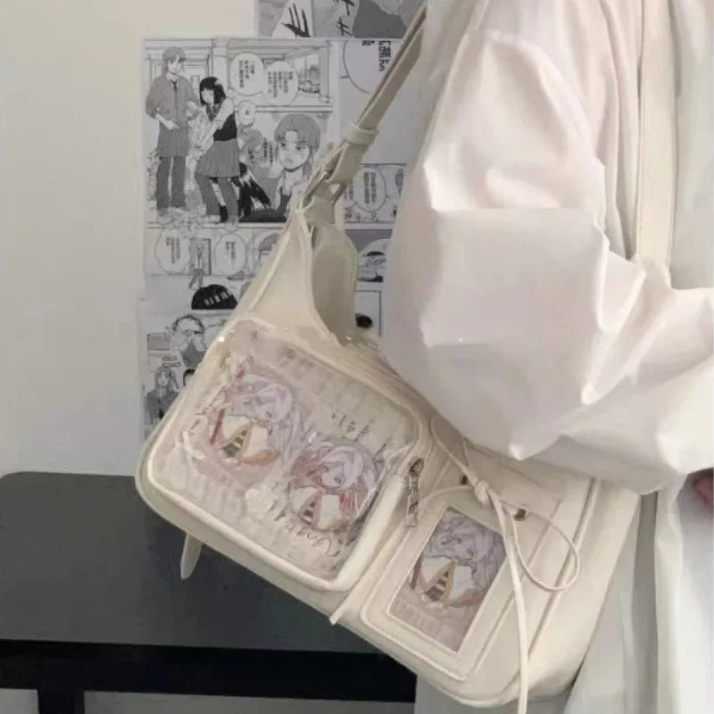 Women's Transparent Ida Bags Japan Shoulder Bags Women Students Crossbody Bags Women's Designer Handbags