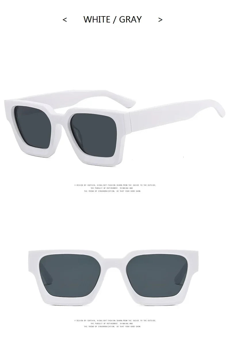 Square Vintage Sunglasses Men Women Fashion Punk Retro Brand Designer Sunglasses Driving Sun Glasses Male UV400 Goggles Shades