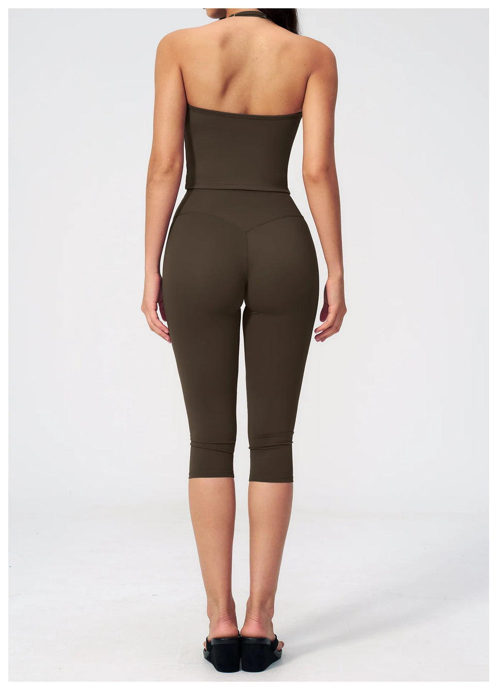Yoga Set 2PCS Sports Set Short Sleeve Fitness Outfits Women Tracksuit Workout Clothes Running Capri Pants Gym Suit Athletic Wear
