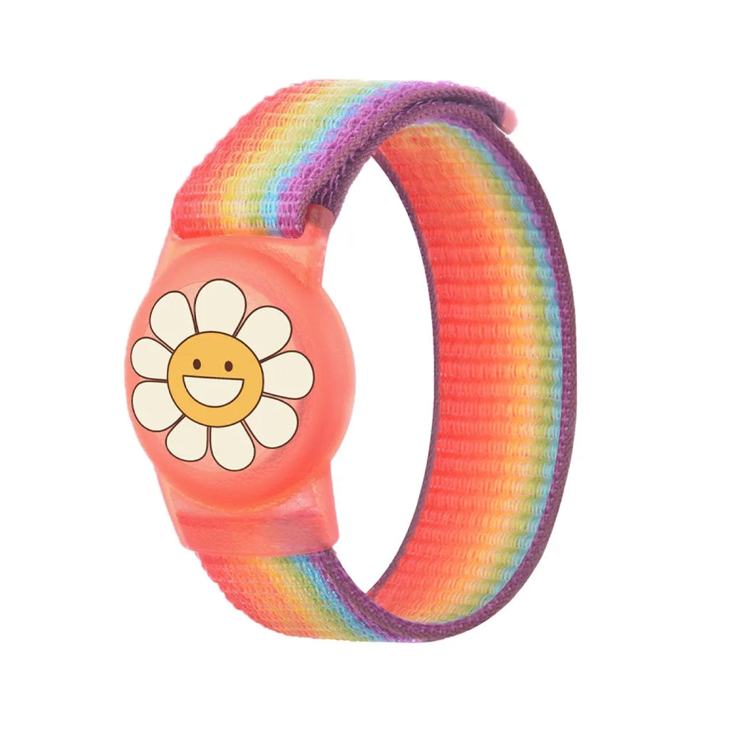 Waterproof Airtag Bracelet for Kids Soft Nylon Hidden Air Tag Wristband Full Cover Lightweight  Band for Toddler Child