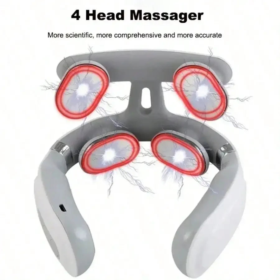 Cervical Massager 16 Modes USB Smart Pulse Heating 4 Neck Massager for Neck Tension NeckMassager Vibrator Heating Massager