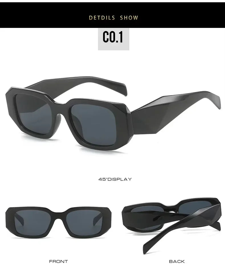1pc 2026 Trendy Square Sunglasses for Men & Women, UV Protection, Polarized Lens, Fashion Designer Shades, Classic Frame