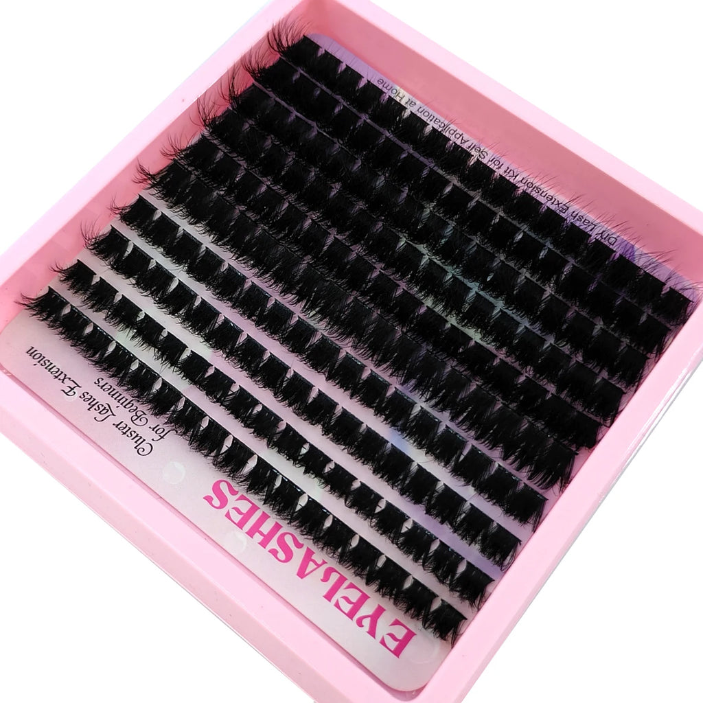 10Row 60D-120D 5D Fluffy Thick Lashes Clusters 10-18mmMix Wispy Individual Lashes Extensions Clusters DIY Makeup False Eyelashes