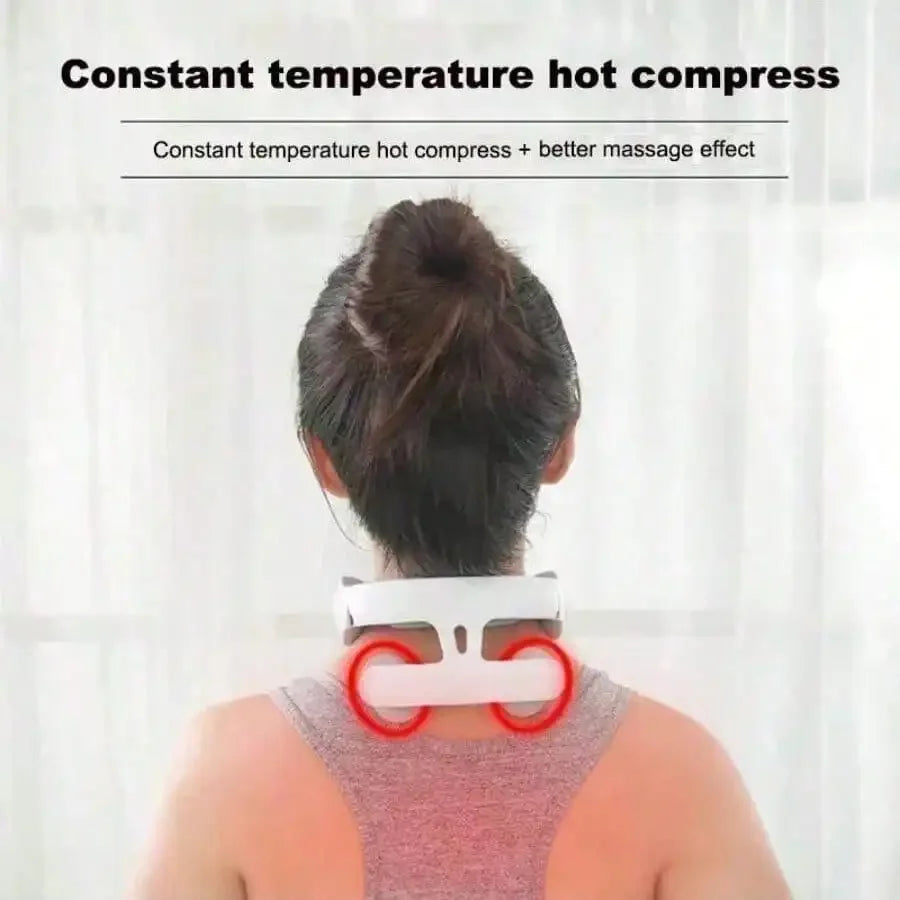 Cervical Massager 16 Modes USB Smart Pulse Heating 4 Neck Massager for Neck Tension NeckMassager Vibrator Heating Massager