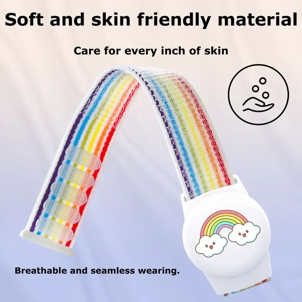 Waterproof Airtag Bracelet for Kids Soft Nylon Hidden Air Tag Wristband Full Cover Lightweight  Band for Toddler Child
