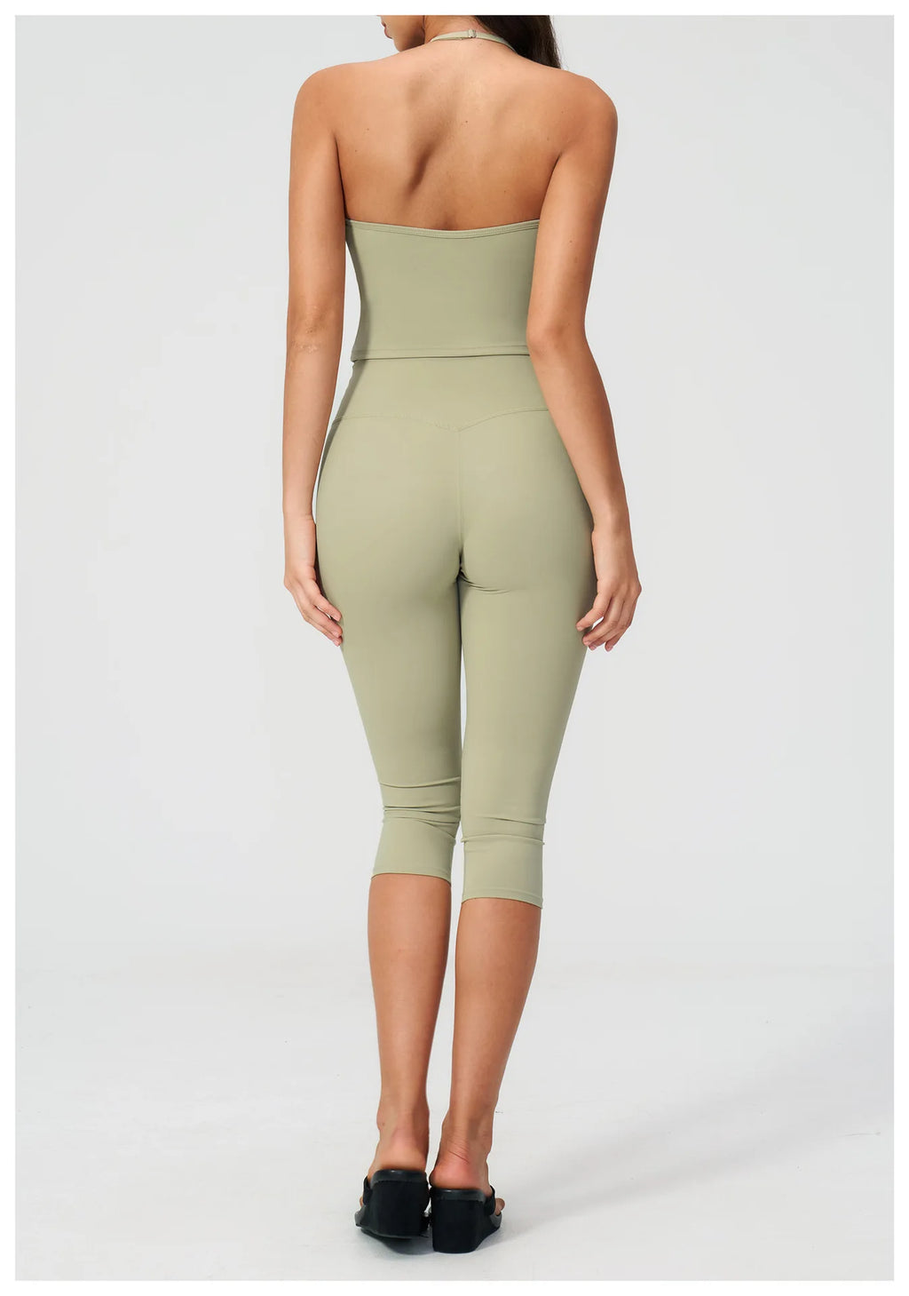 Yoga Set 2PCS Sports Set Short Sleeve Fitness Outfits Women Tracksuit Workout Clothes Running Capri Pants Gym Suit Athletic Wear