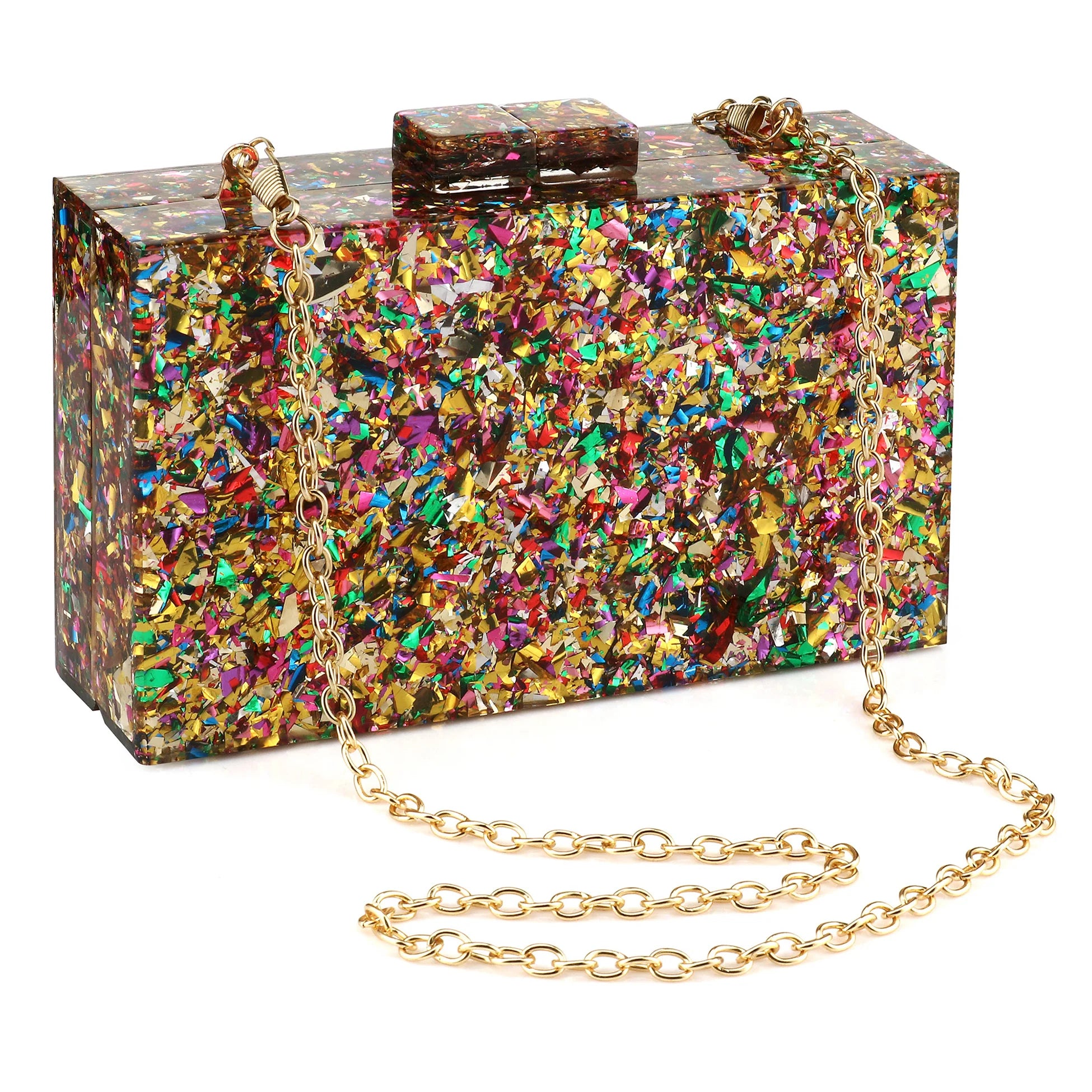 Acrylic Luxury Wedding Chain Handbag Women Box Clutch Evening Bags Chic Party Shoulder Crossbody Bags Ladies Dinner Dress Purses