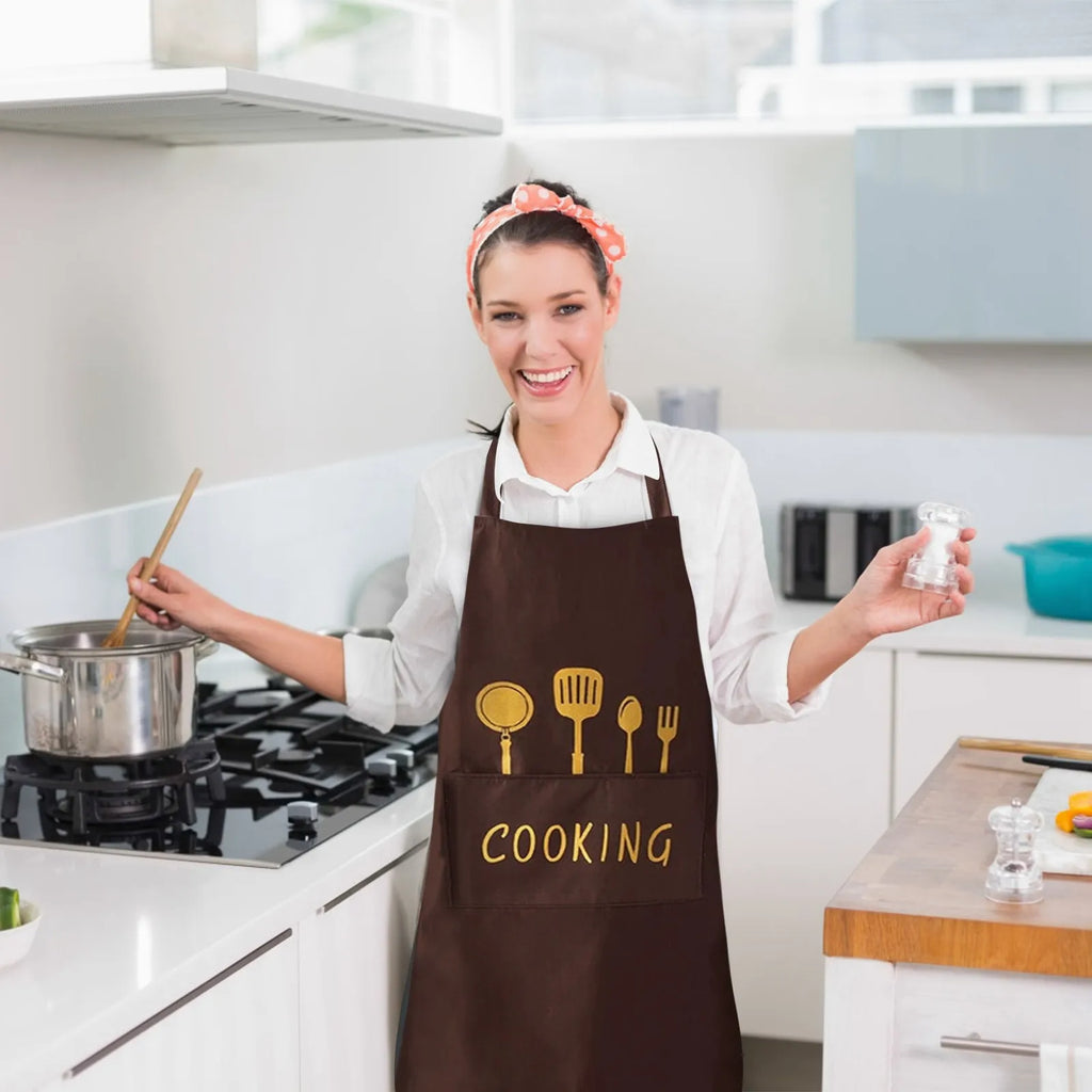 Fashion Cute Printed Apron Unisex Kitchen Cooking Apron Suitable For Cleaning Gardening Handmade Kitchen Cooking