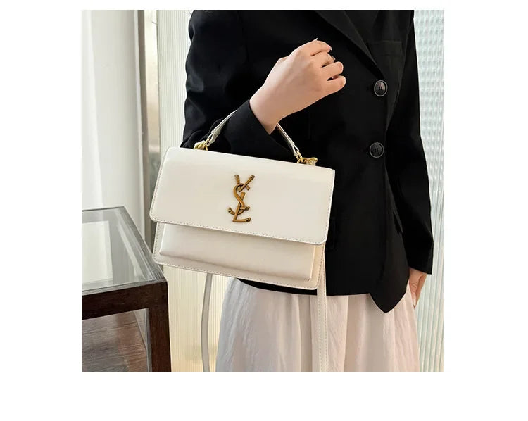 High-End Leather Women Diaper Bag Classic Designer Paris Casual Simple Vintage Trendy Design with Adjustable Shoulder Strap