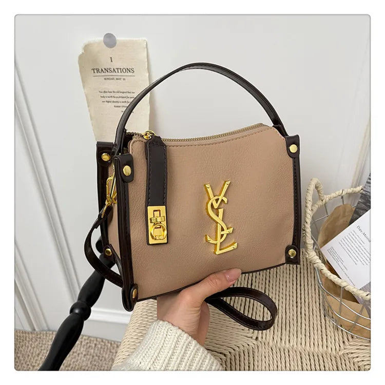2026 New Korean Style Retro Mini Square Crossbody Bag Shoulder Top Handle Purse Textured Everyday Tote for Women