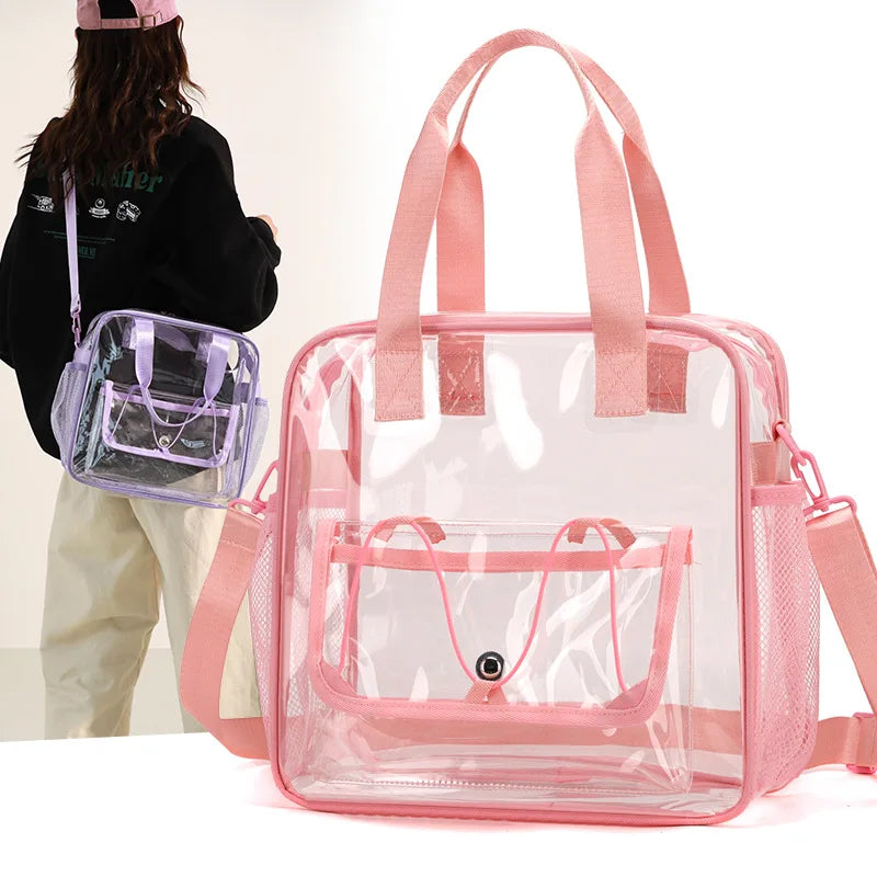 Ladies' shoulder bagTransparent swimming bag PVC travel storage bag travel bag sports stadium concert beach student fashion bag