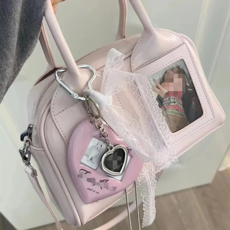 2026 New Y2K Harajuku Shoulder Bag Women Korean Transparent Ita Bag Crossbody Bag Female Japanese Designer Trend Handbag Purse