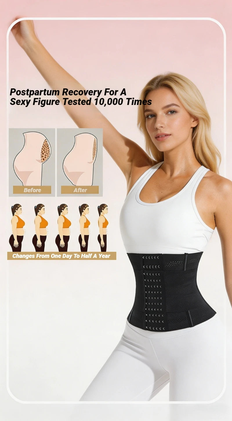 Shapewear Women Corset Waist Trainer Body Shaper Double Tummy Control Slimming Sheath Flat Belly Reductive Belts Sport Girdle
