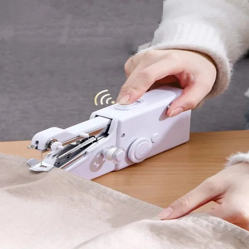 Portable Manual Sewing Machine Handheld Rope-free Electric Quick Build DIY Apparel Supplies Arts Crafts Home Garden Embroidery