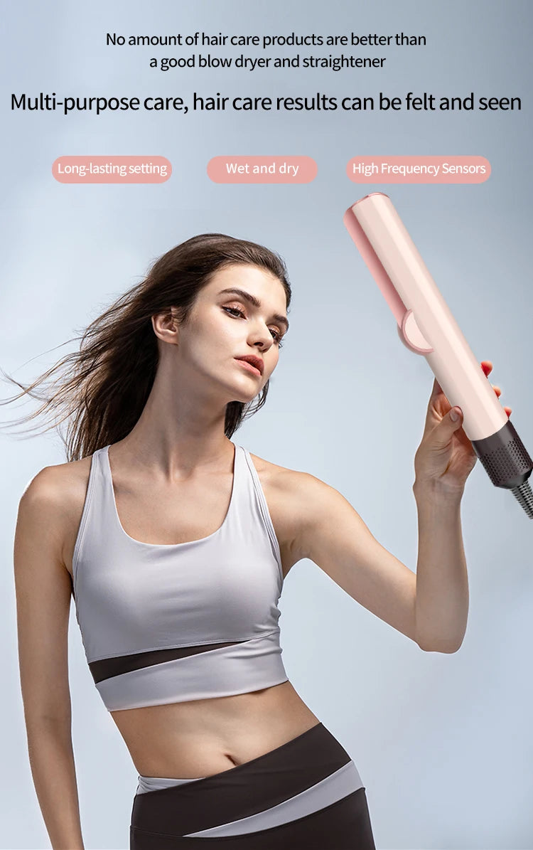 1-2pcs-2027 New 2 in 1 Professional Hair Straightener and Hair Dryer Heated Hair Straightener Negative Ion Iron Styling Tool
