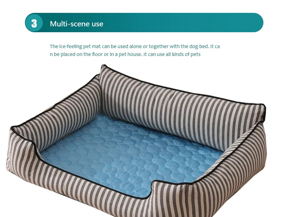 Summer Dog Cooling Mat Pet Cold Bed Extra Large for Small Big Dogs Pet Accessories Cat Durable Blanket Sofa Ice Pad Blanket