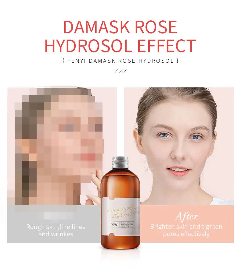 LAIKOU Face Care Rose Water Nourishing Skin Improve Dullness Anti Aging Facial Toner Damask Hydrosol Korean Skincare Products