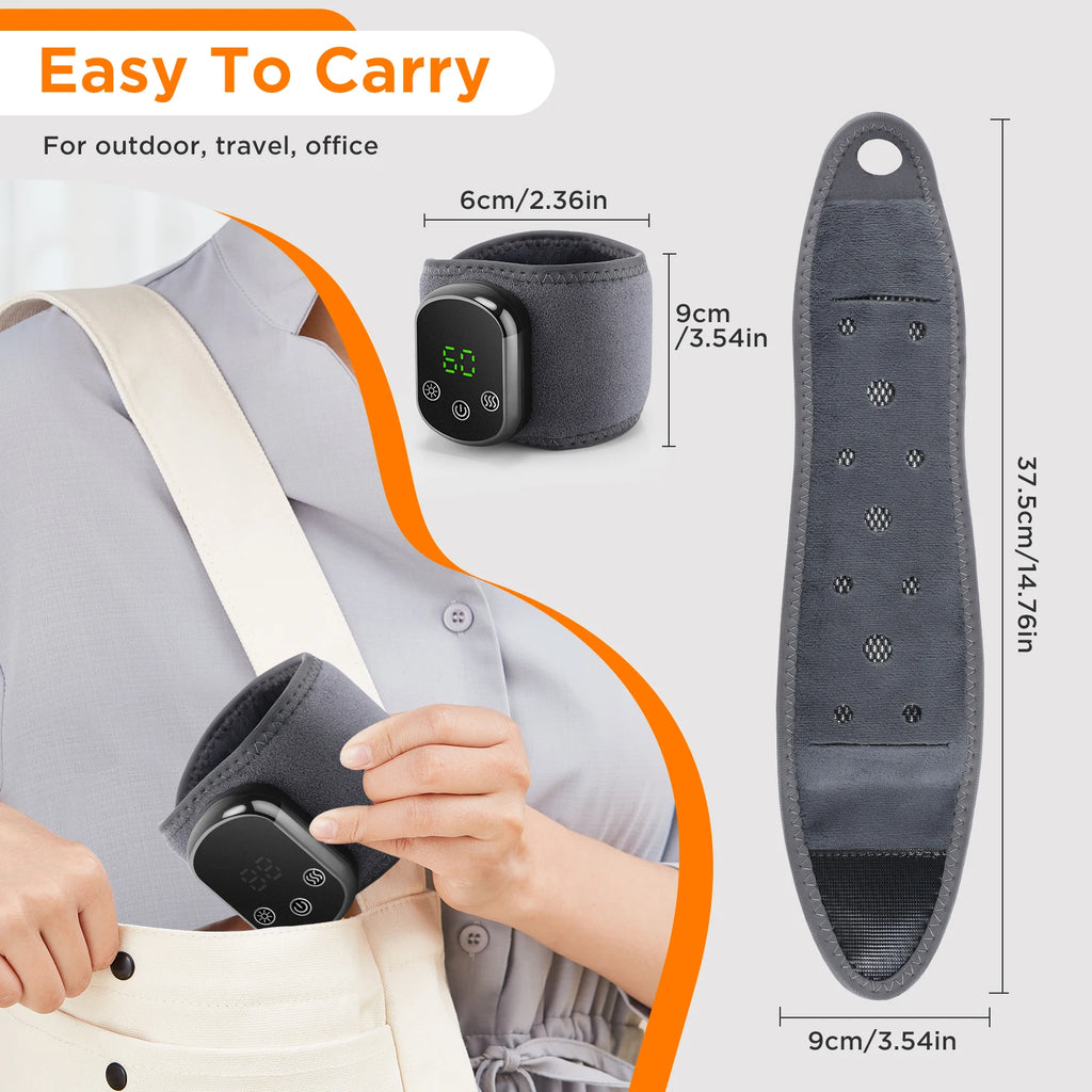 Electric Heating Wrist Massager Wrist Brace Protector Wrap Vibration Massage Relieves Tenosynovitis Carpal Tunnel Fatigue Relief