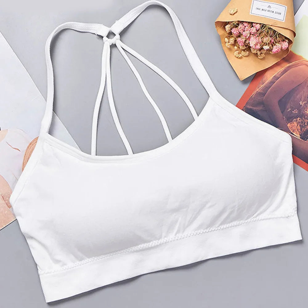 Fashion Tank Tops Sports Underwear Women Yoga Fitness Seamless Crop Top Wide Letter Straps Comfortable Workout Activewear