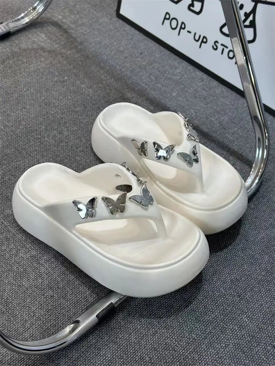 Woman flip flops Popular Design Shoes 2025 trend Casual Platform Sandals non-slip Outdoor slippers Unique features Flat sandals