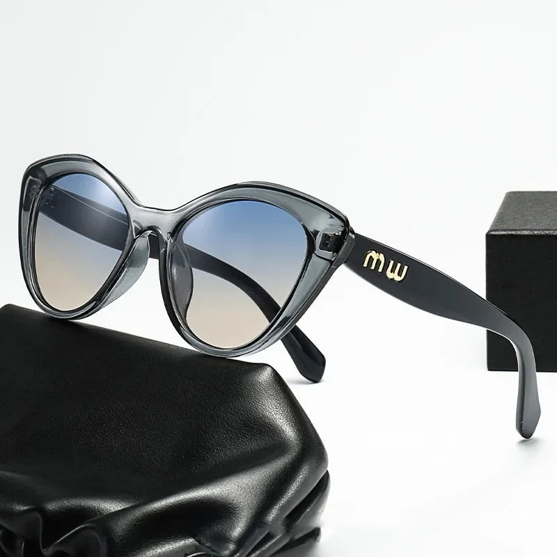 2026 New Fashion Cool Sunglasses Women Luxury Brand Letters Anti Strong Light Vintage Cat Eyes Sun Glasses Ladies Gafas UV400