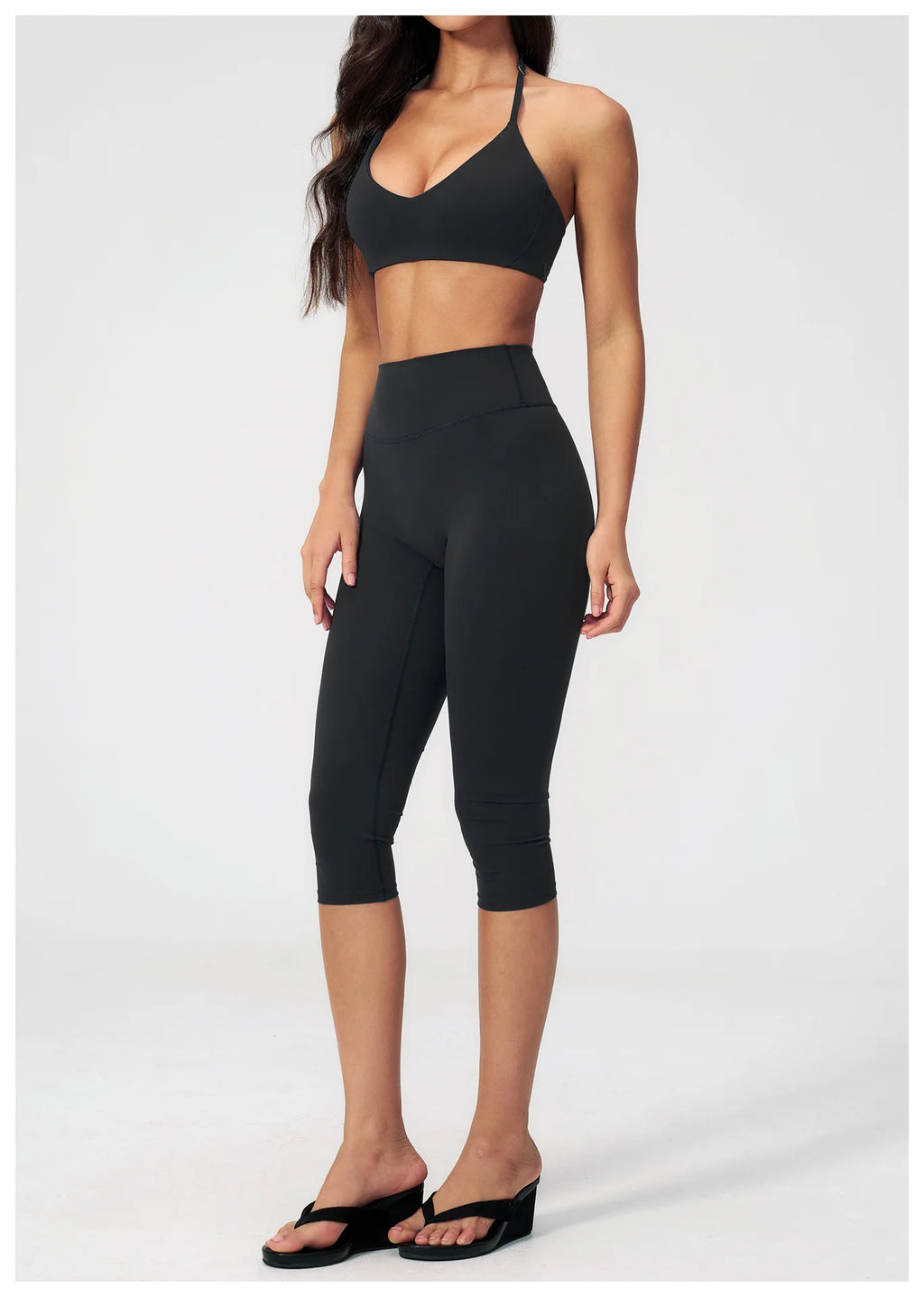 Yoga Set 2PCS Sports Set Short Sleeve Fitness Outfits Women Tracksuit Workout Clothes Running Capri Pants Gym Suit Athletic Wear
