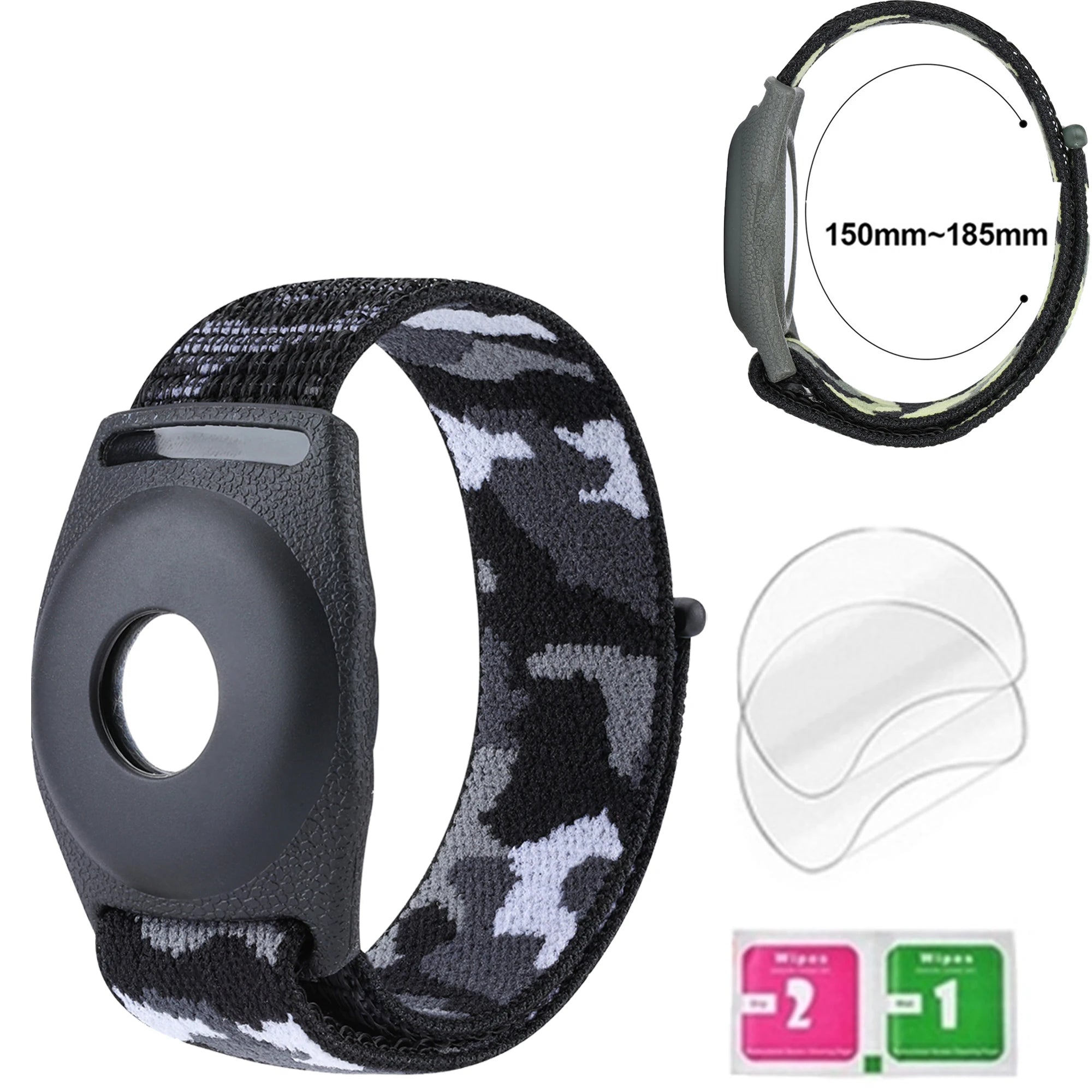Waterproof Airtag Bracelet for Kids Soft Nylon Hidden Air Tag Wristband Full Cover Lightweight  Band for Toddler Child