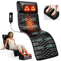 Shiatsu Full Body Massage Mat with Heat, Detachable Massager Pad, 10 Vibrating Motors, 9 Intensity Levels, Relax at Home Office