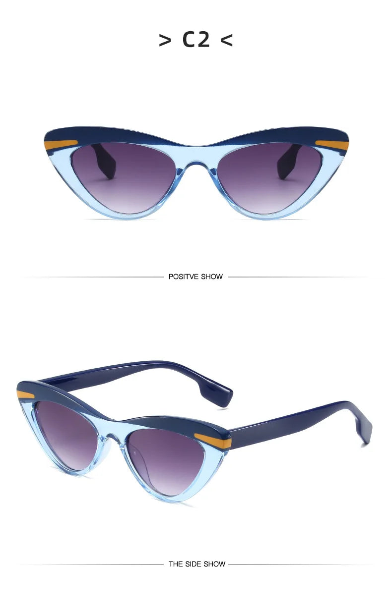 New Fashion Cat Eye Sunglasses Women Vintage Shades Brand Designer Gafas Luxury Sun Glasses UV400 Eyewear Oculos