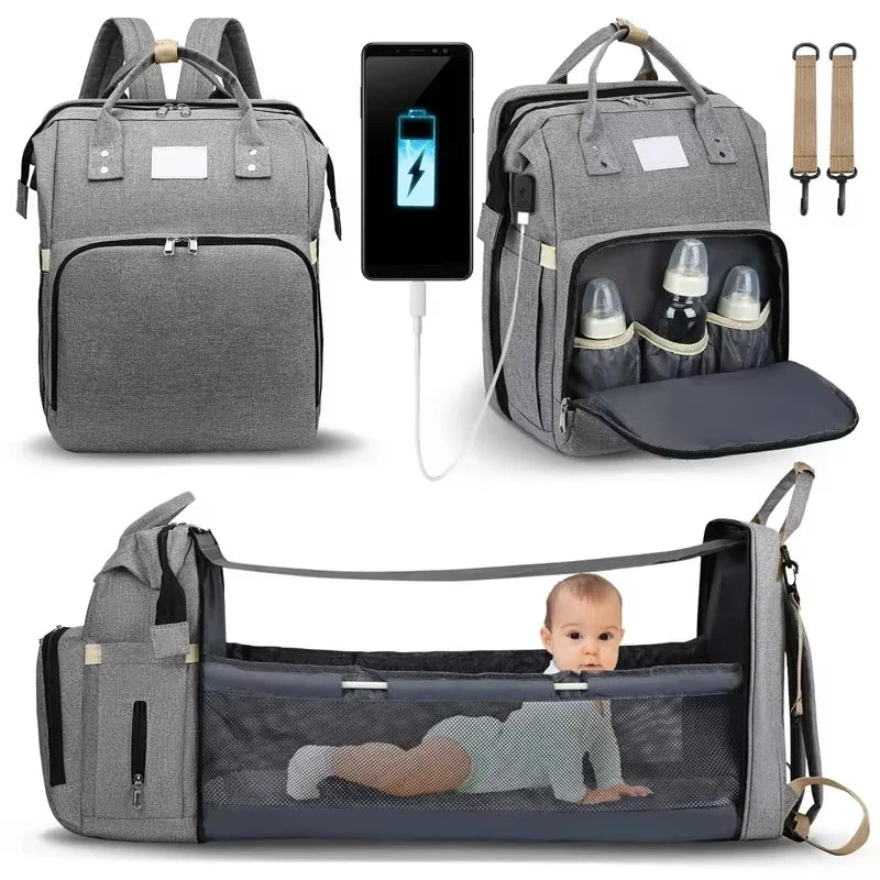 Baby Diaper Changing Pad Travel Foldable Changing Mat for Cribs Diaper Changing Station for Moms and Kids Large Capacity Diaper