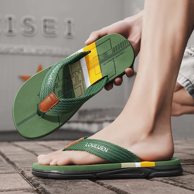 Flip-Flops Men's 2025 New Summer Non-Slip Flip-Flops for Outer Wear Beach Sandals