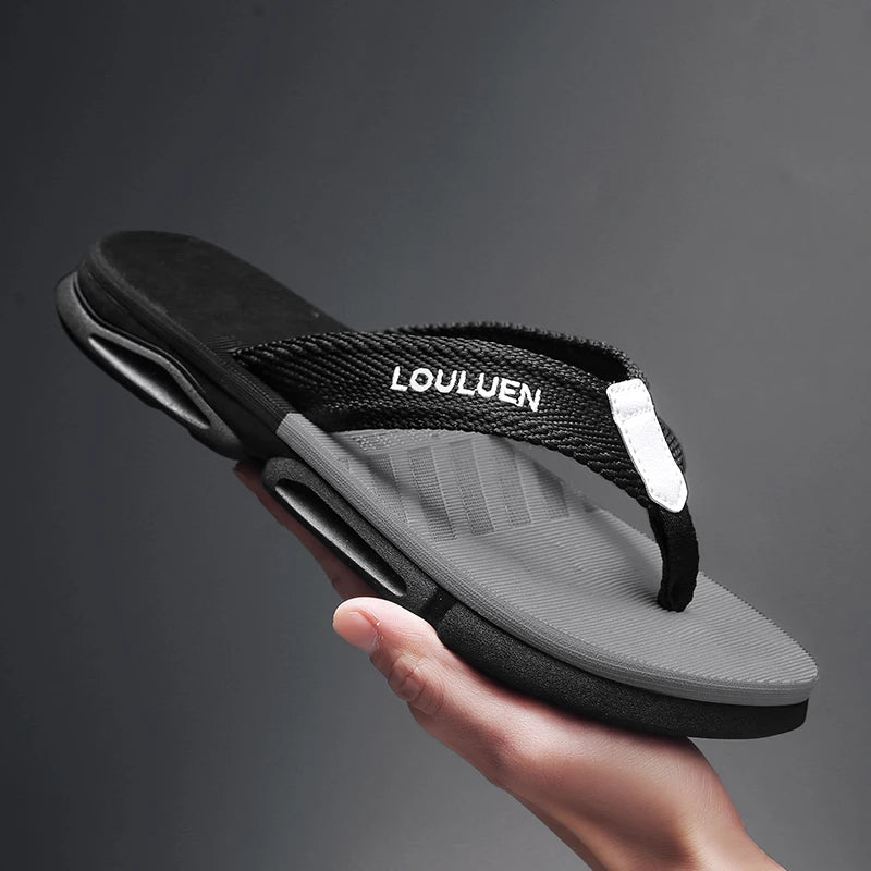 [Color blocked flip flops] Comfortable color blocked flip flops - Men's non slip casual rubber bottom EVA flip flops, suitable f