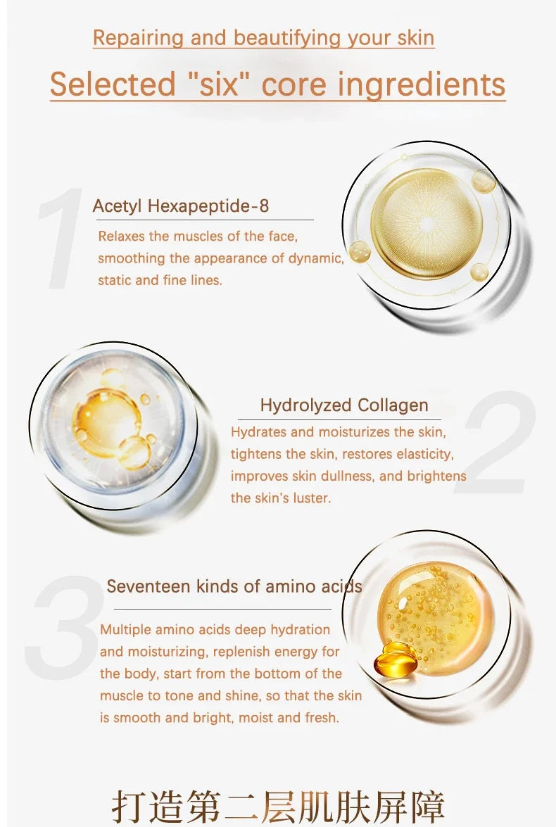 Korea Collagen Peptide Firming Essence Mask Kit V-Face Lifting Thread Mask Hyaluronic Acid Rejuvenate Whitening SkinCare