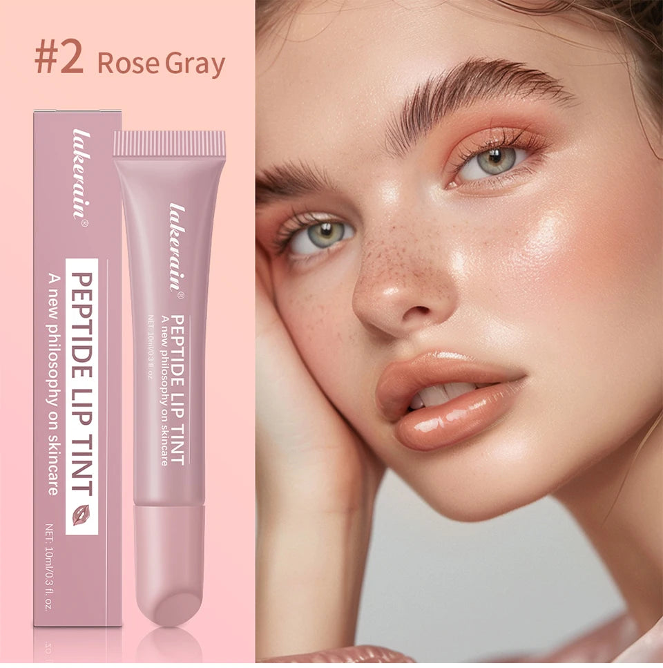 Lakerain 10ml Lip Balm Gel Texture Long Lasting Moisturizing Restore Replenish Non-Sticky Fragrance-Free Tinted Lip Serum Makeup