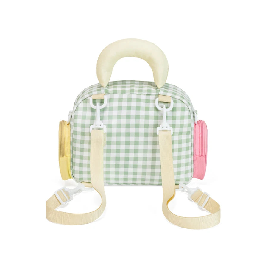 Kabaqoo Cute Apple Ita Bag For Women Y2K Versatile Crossbody Bag PU Leather Shoulder Bag Handbag with Mesh Insert Pad Sweet Handbag Backpack