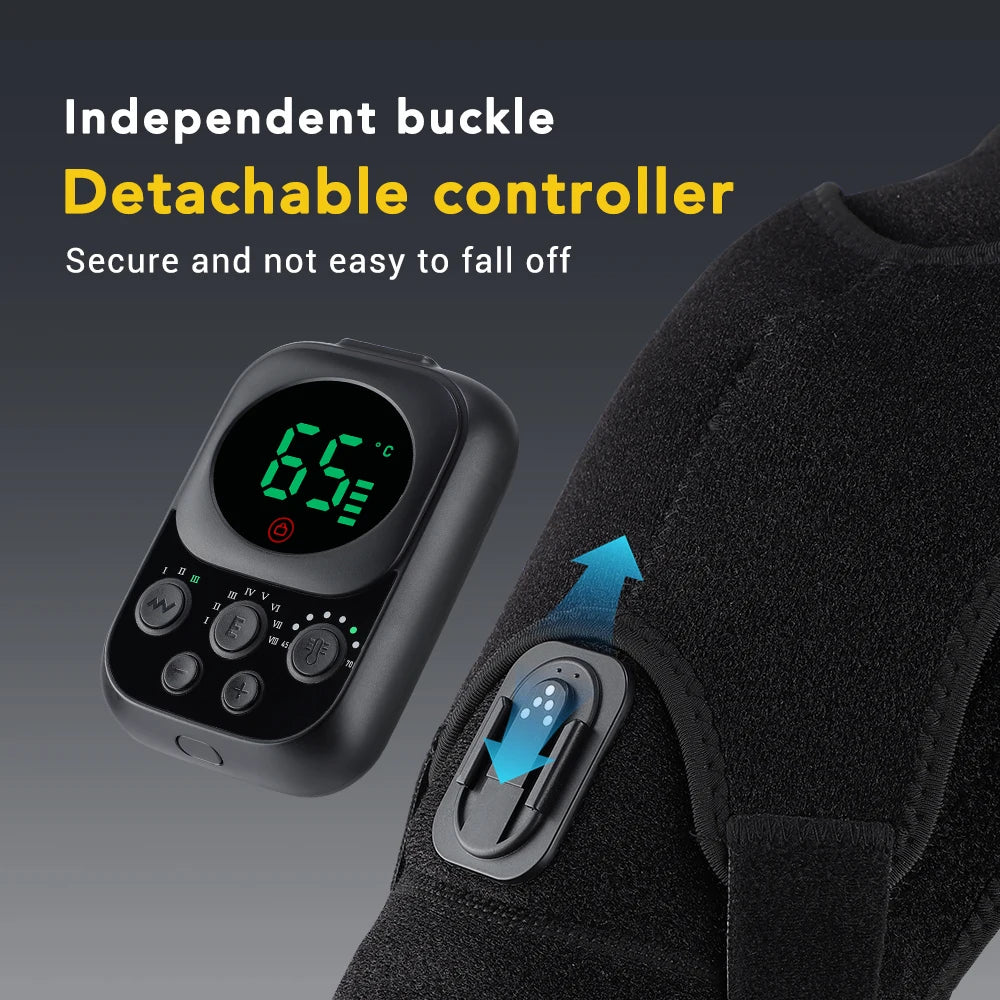 Vibration Shoulder Steamer Belt Heated Shoulder Warmer Massager Electric Smart Massage Machine Temperature Adjust