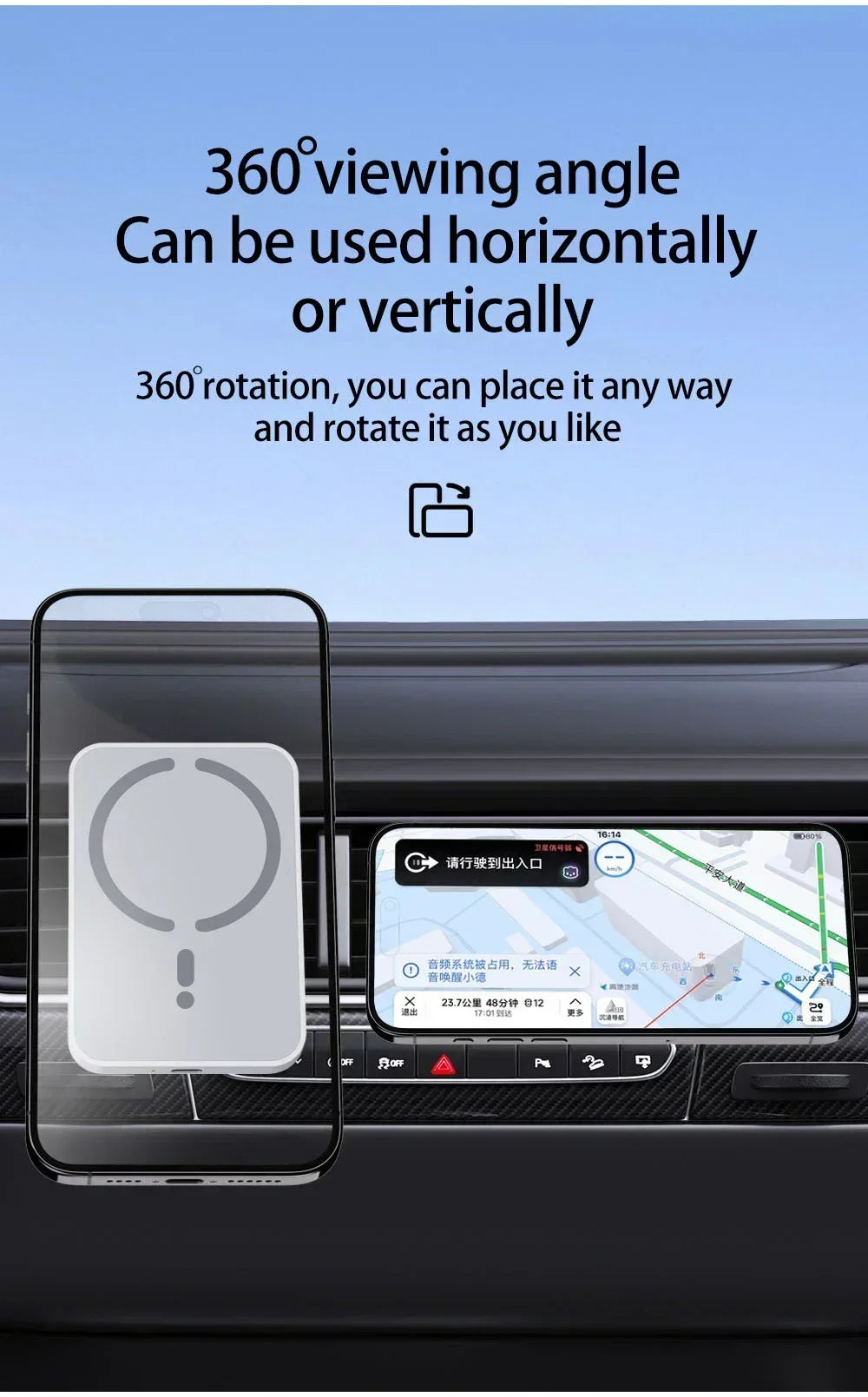 30W Car Magnetic Wireless Charger Air Vent GPS Phone Holder Stand For Magsafe iPhone 17 16 15 14 13 12 Pro Max Fast Charging
