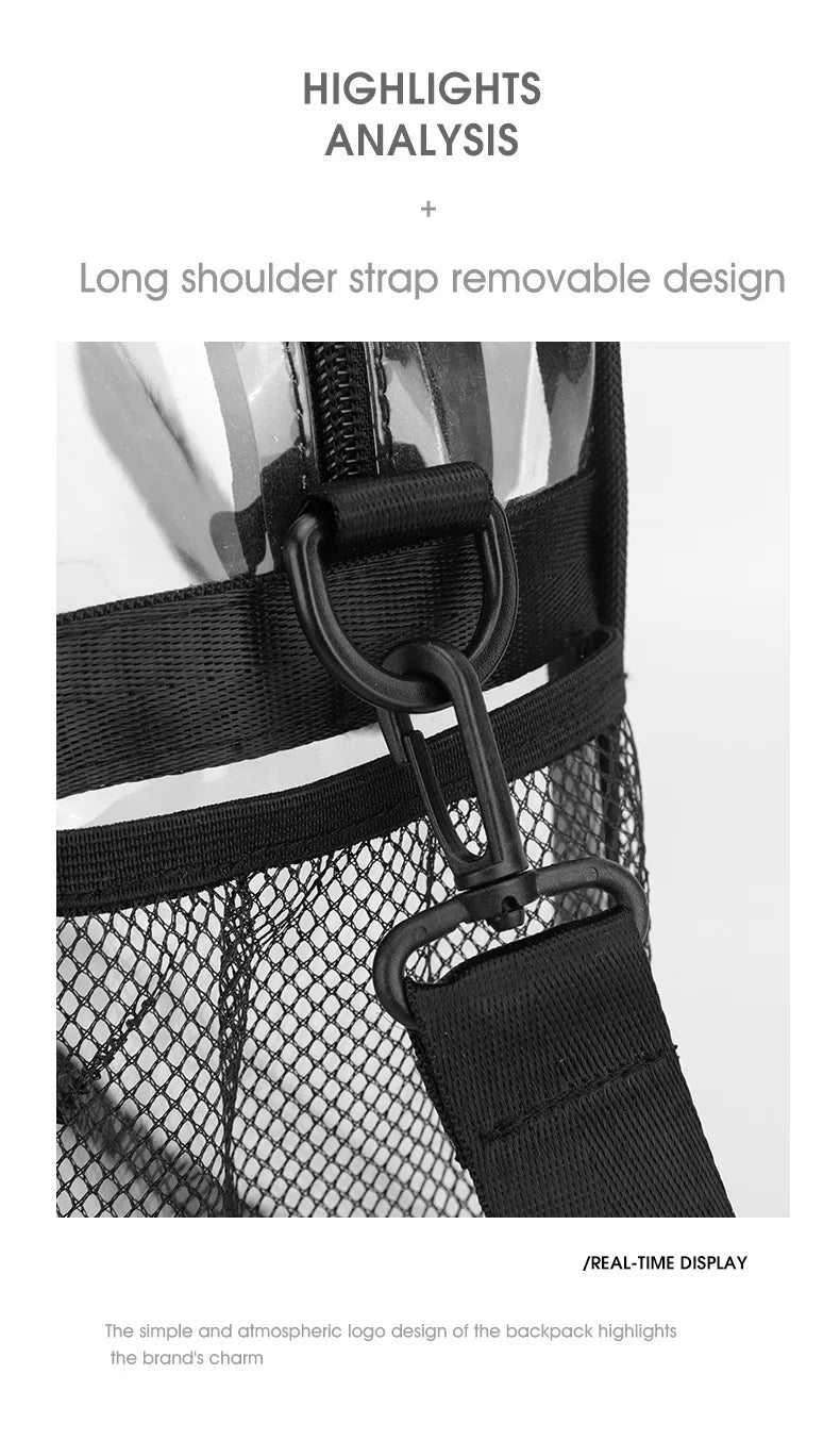 Ladies' shoulder bagTransparent swimming bag PVC travel storage bag travel bag sports stadium concert beach student fashion bag