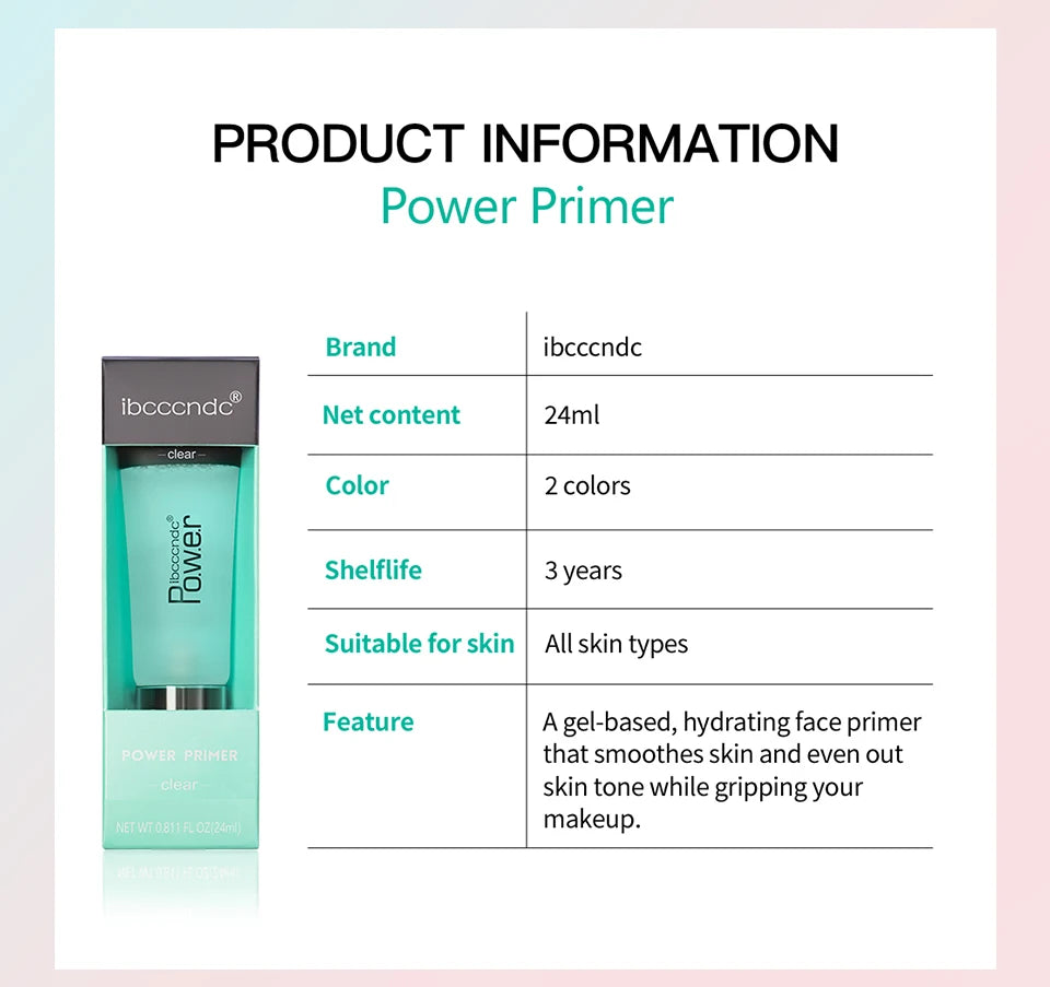 Power Grip Highly Moisturizing Makeup Base Isolation Primer Refreshing Easy To Absorb Invisible Pore Colorless Natural Makeup