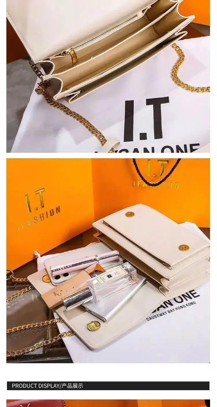 2026 new women's shoulder messenger bag big brand with the same fashion chain bag versatile