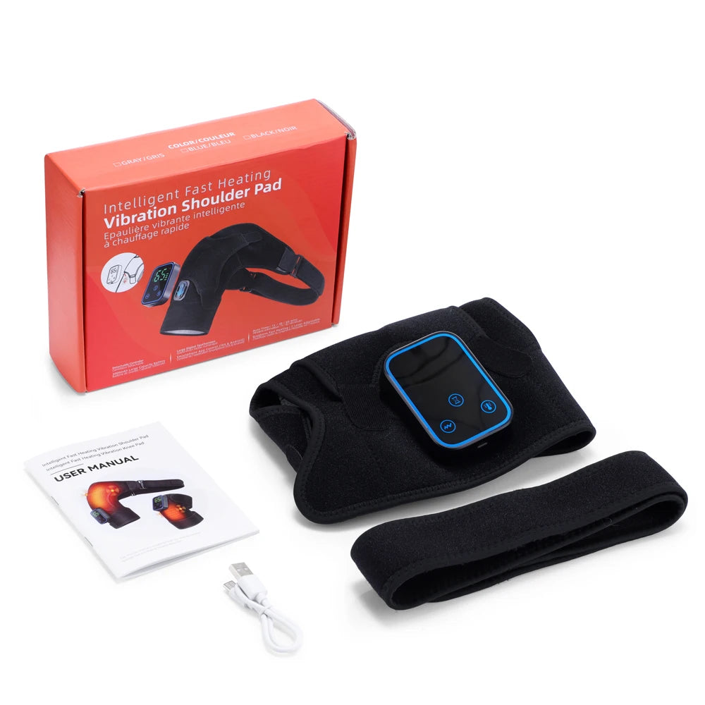 Vibration Shoulder Steamer Belt Heated Shoulder Warmer Massager Electric Smart Massage Machine Temperature Adjust