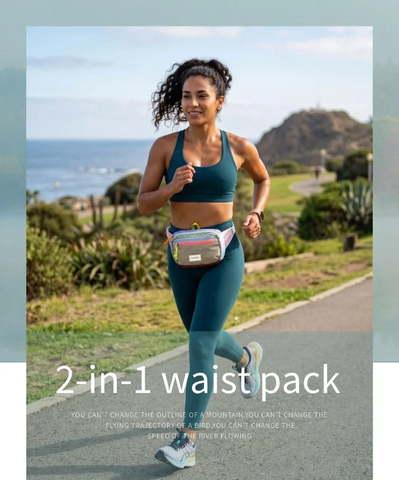 EcoSloth Random Foldable Waist Pack and Outdoor Water-resistant Fanny Packs for Women Men Crossbody Bags for Running Hiking Work