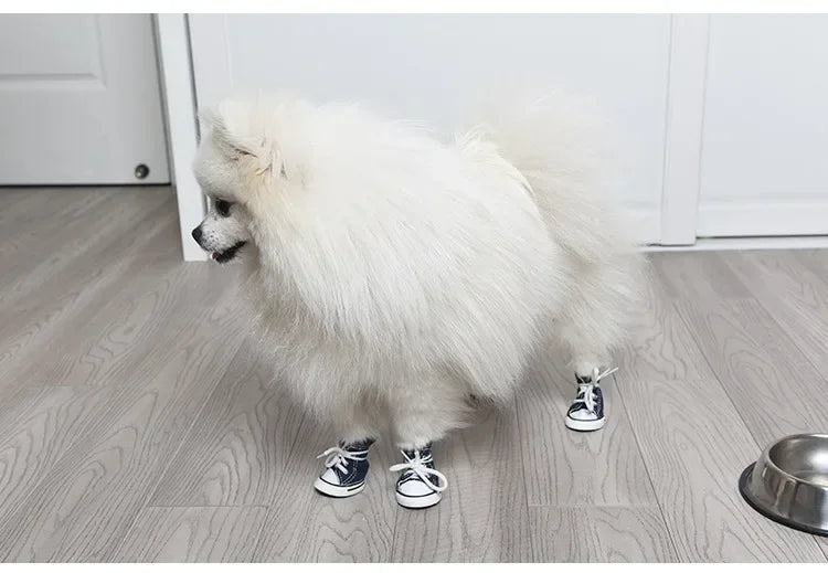 New Pet Shoes Non-slip Wear Thickened Denim Canvas Summer Shoes Teddy Dogs and Cats Universal Outdoor Breathable