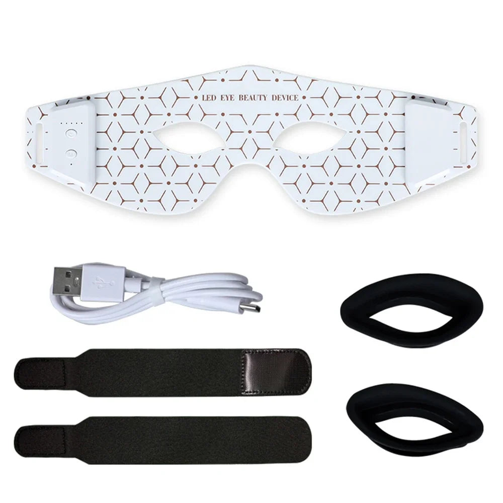 LED Eye Mask Eye Massager Beauty Care Device Eye Bags Remover Device 630NM 850NM Near Infrared Red Light Therapy Eye Mask Device