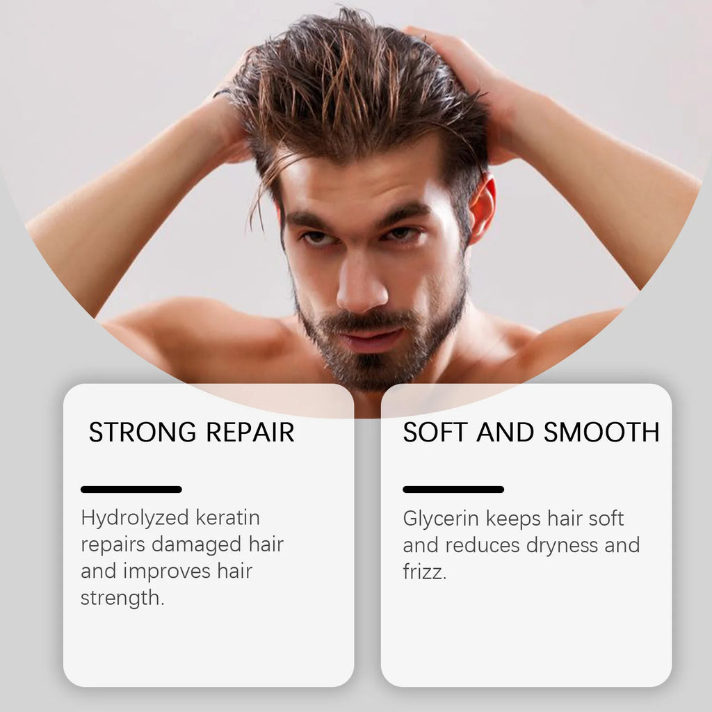 Keratin Hair Styling Cream Strong Hold Reduce Curly Matte Finished Keep Smoothing Non Sticky Improve Frizz Men Hair Shaping Gel