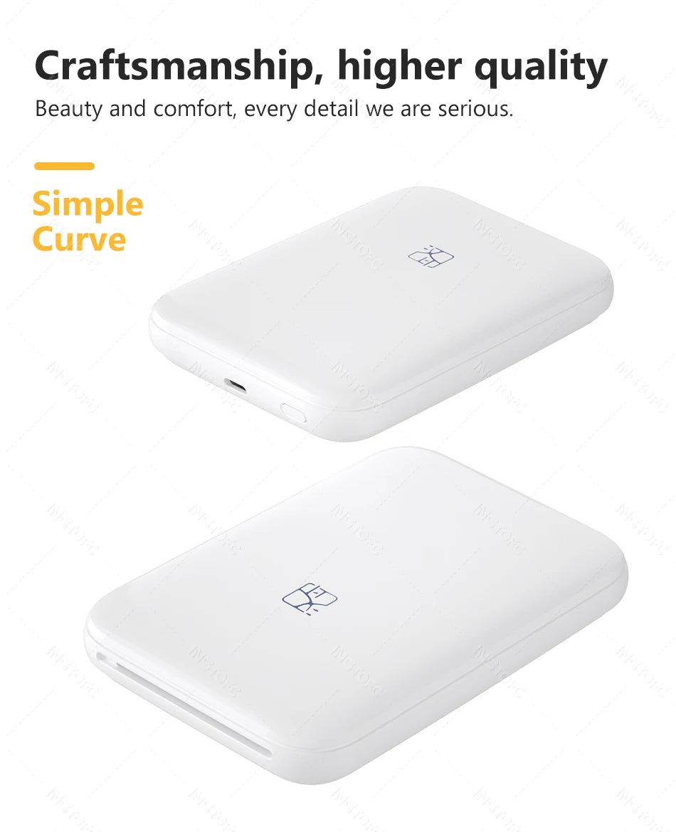 MT53 Color Photo Portable Printer Mobile Phone Mini Handheld Pocket Wifi Bluetooth Printing Machine 2x3 inch Sticky-Backed Paper