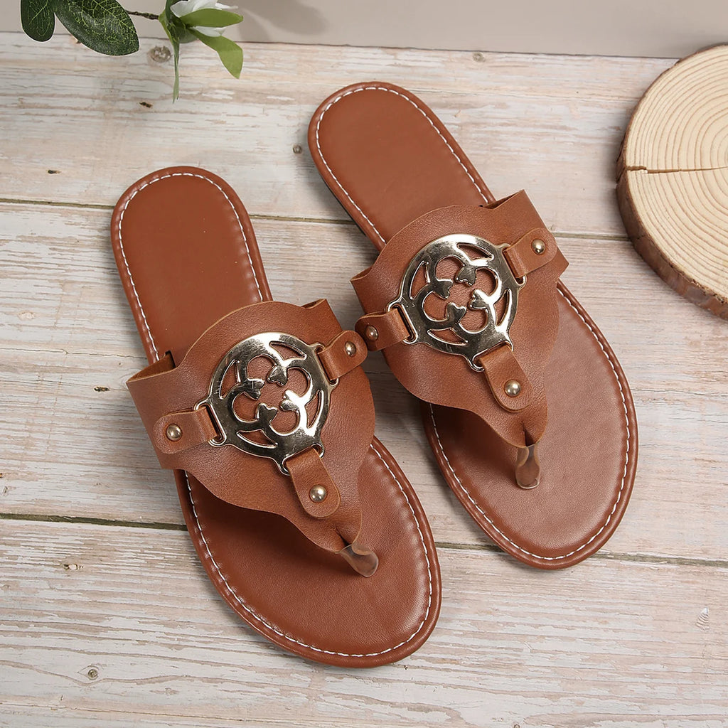 Flip-Flops Fashion Trendy Women's Beach Sandals Outdoor Wear Non-slip Outdoor New Versatile Women Slippers Zapatos De Mujer